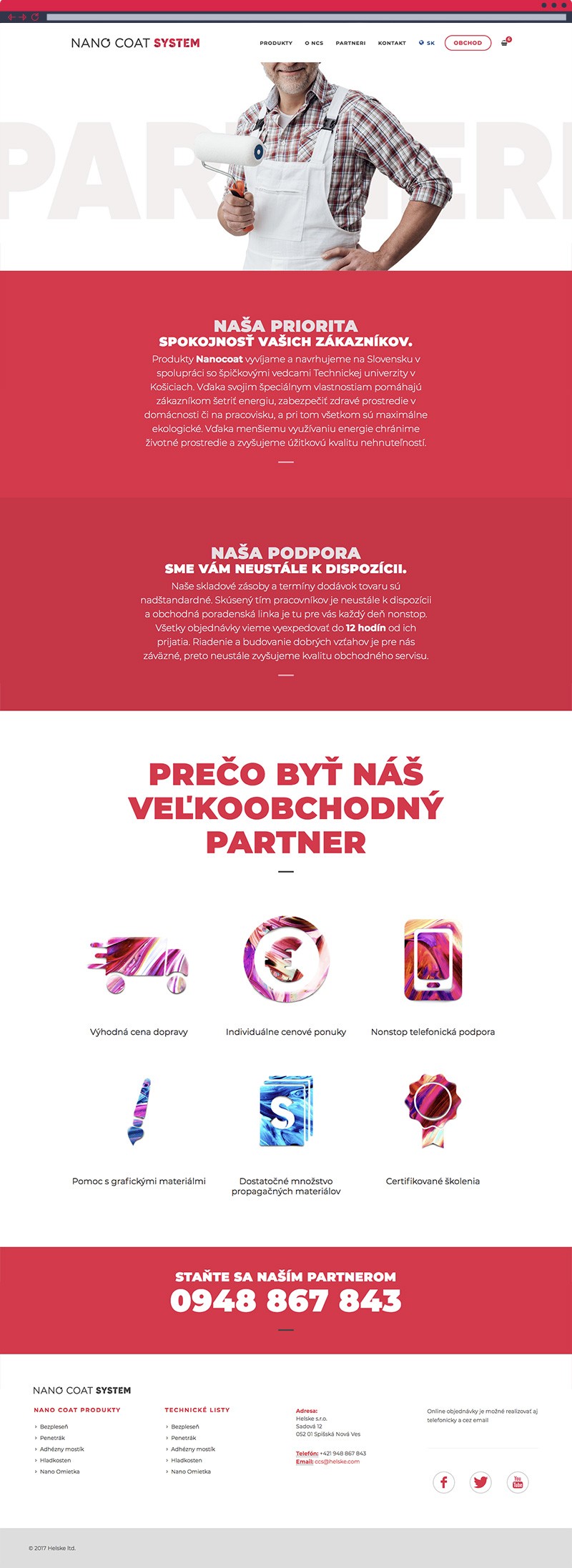 NanoCoat System - stránka "Partneri"